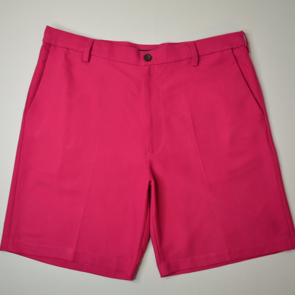 CHAPS Golf 78 Size 36 Mens‎ Pink COMFORT WAIST Athletic Sports Casual SHORTS